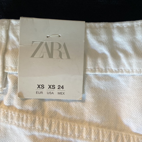 Zara White denim mini skirt, XS - Picture 3 of 5
